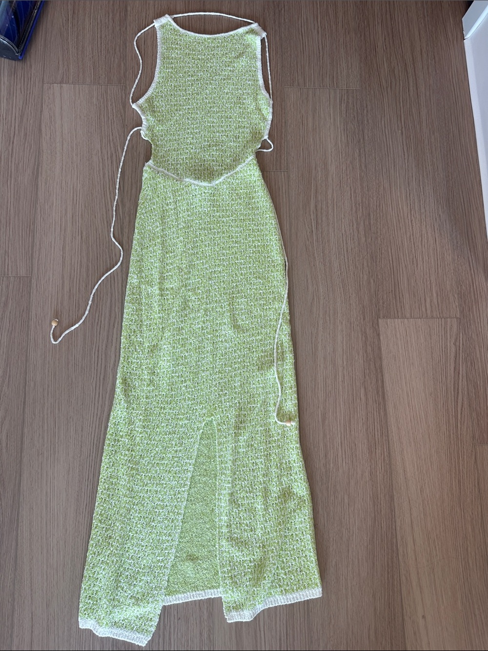 Free People Lime Green Knit Cutout Maxi Dress - Picture 3 of 3